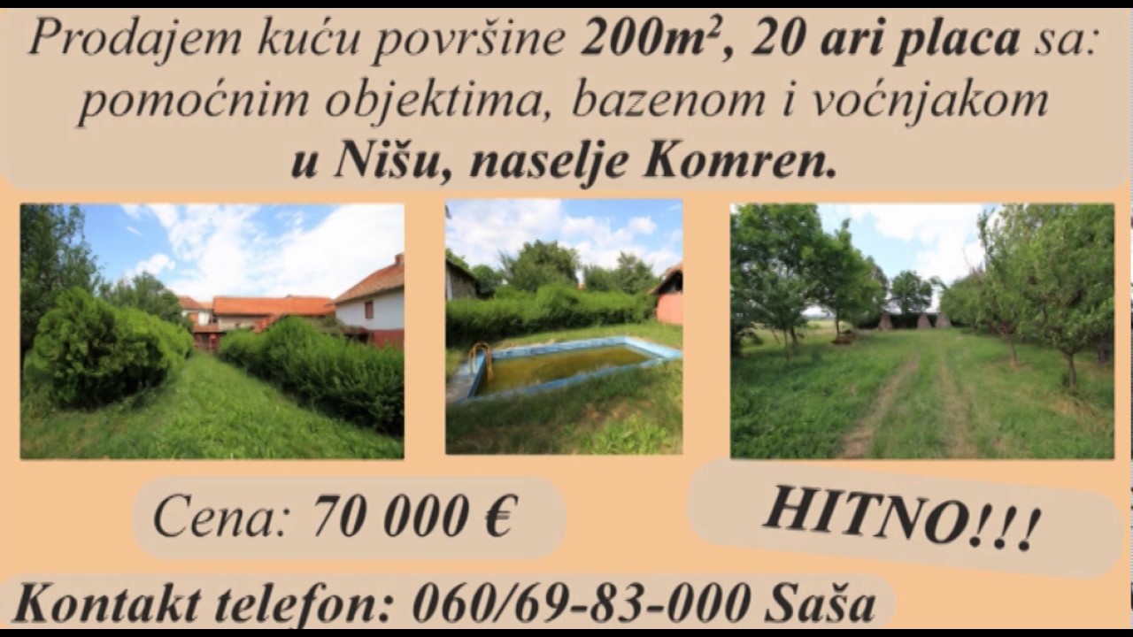 Reklama   Prodaja kuce i placa