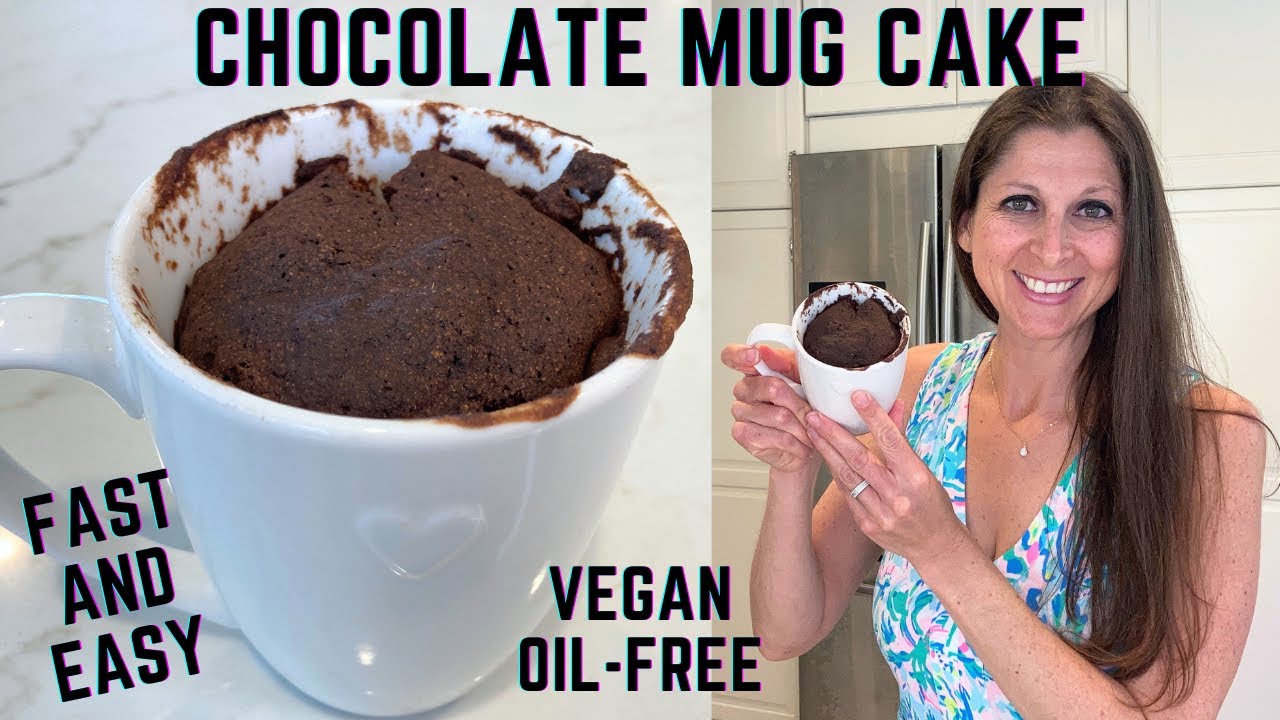 Easy Chocolate Mug Cake! Vegan, Oil-Free, WFPB