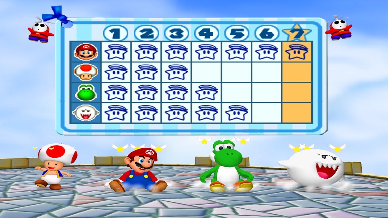 Mario Party 5 Mariothon Battles - Mario vs Toad vs Yoshi vs Boo