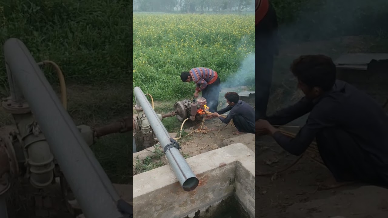 #Shorts Old Peter Diesel Engine Startup With Flame Ingection