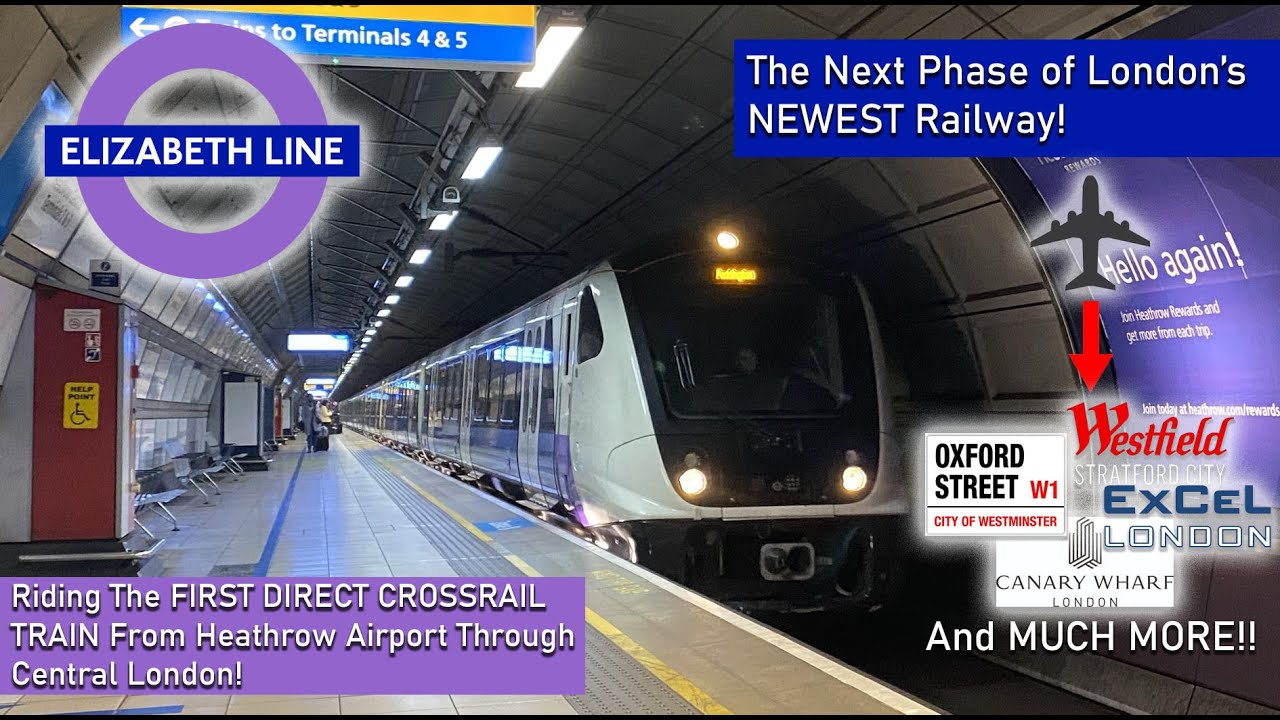 Вторая очередь линии Elizabeth Line уже открыта! Маршрут проходит от аэропорта Хитроу до центра Л...