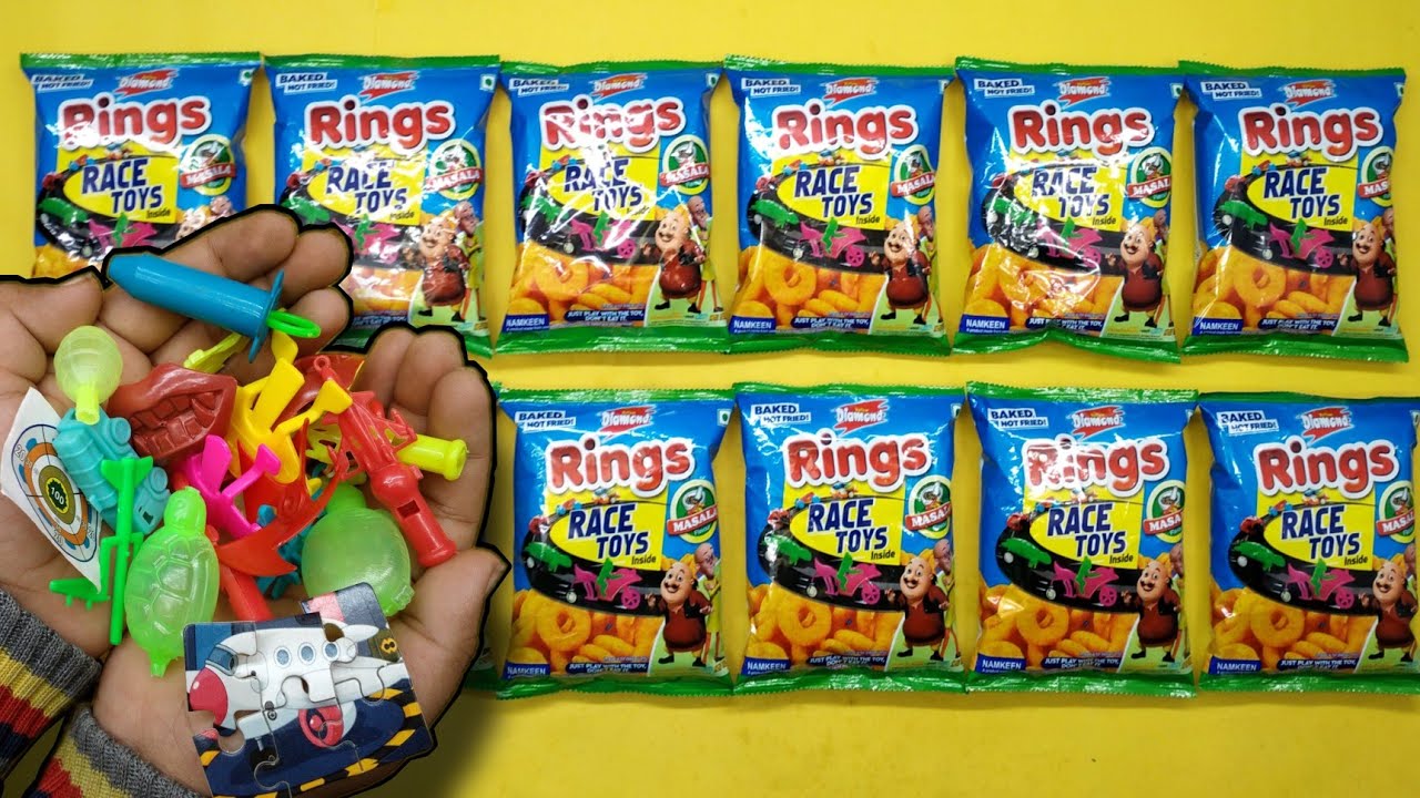 Motu Patlu 😋 Yellow Diamond Rings New Version of Free Race Toys Inside unboxing