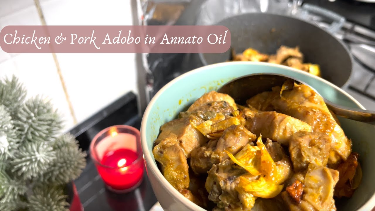 Dadimami Kitchen Episode 2 | How to Cook Pork & Chicken Adobo in Annato Oil | Ilonggo Style