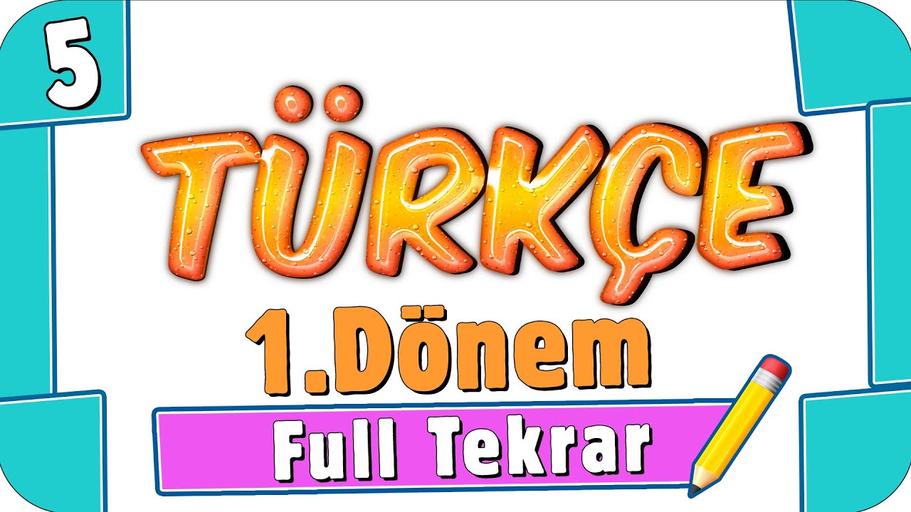 5. Sınıf Türkçe 1. Dönem Full Tekrar ♻ #2022