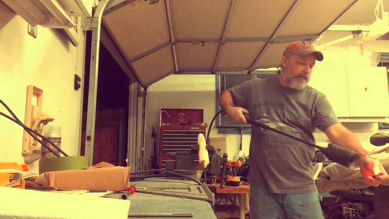 Making a pipe stem for a ceremonial pipe