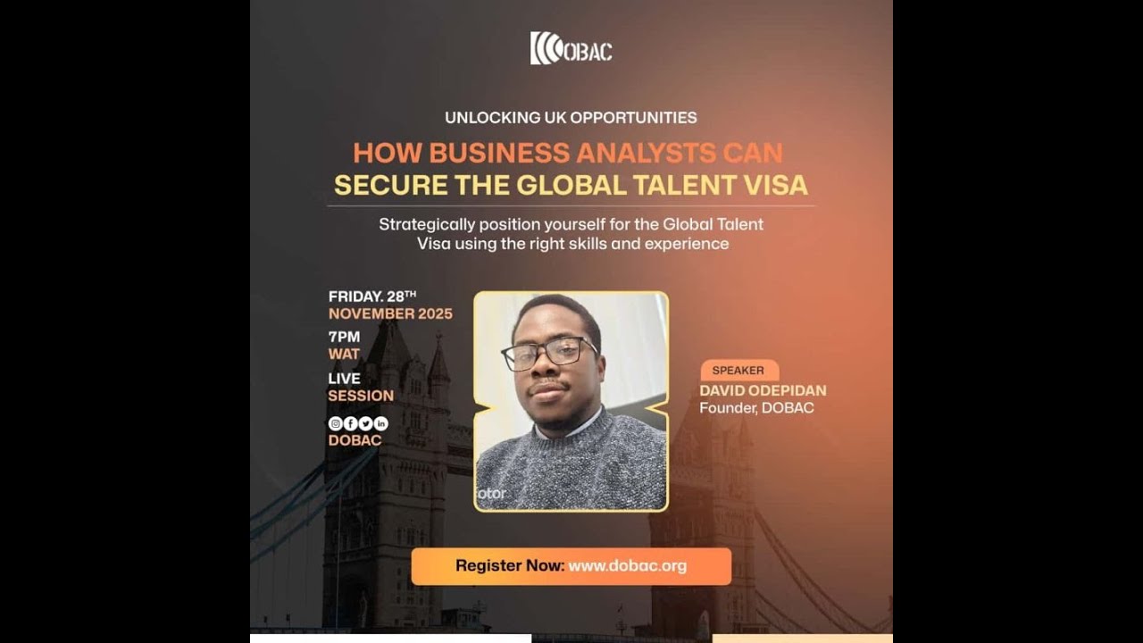 How Business Analyst Can Secure the Global Talent Visa with David Odepidan