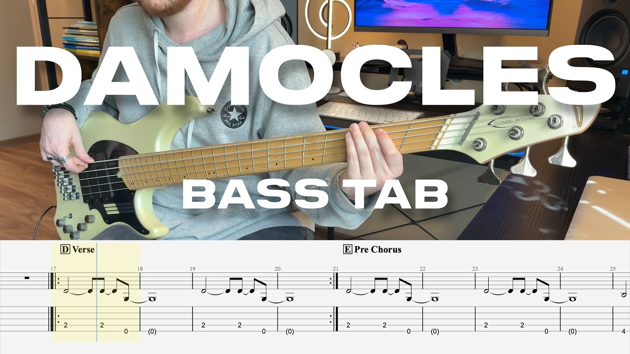Sleep Token - Damocles// Bass Cover // Play Along Tab and Notation