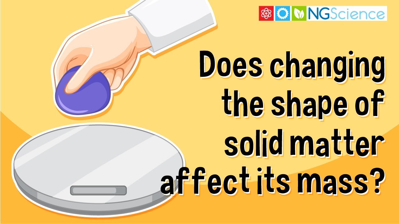 Does changing the shape of solid matter affect its mass?