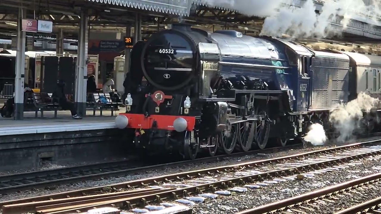 Blue Peter BR 60532 at Sheffield station.