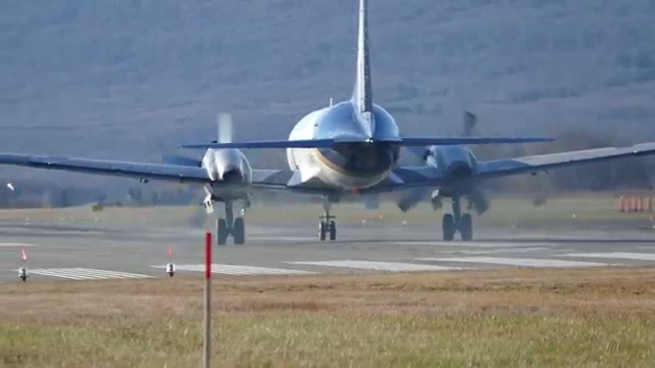Convair 580(1956), landing and take-off, YQB nov 3rd 2014