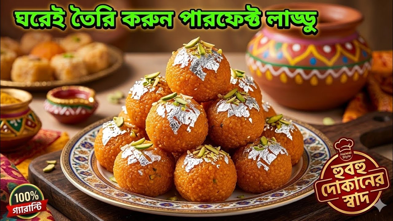 লাড্ডু তৈরির পারফেক্ট রেসিপি #সহজ নিয়মে মজার মিহিদানা লাড্ডু/মতিচুর লাড্ডু #Mihidana, easy Motichoor