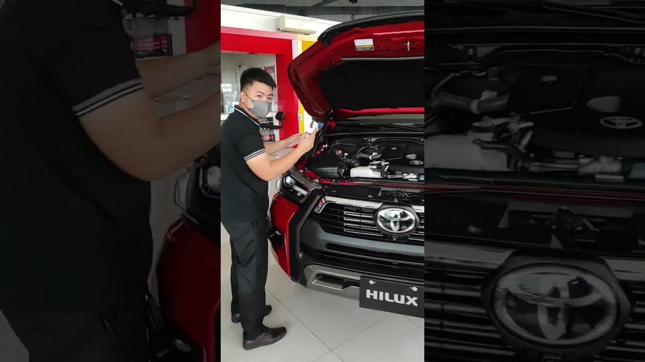 Paano isara ang Hood ng 2023 Toyota Hilux Conquest