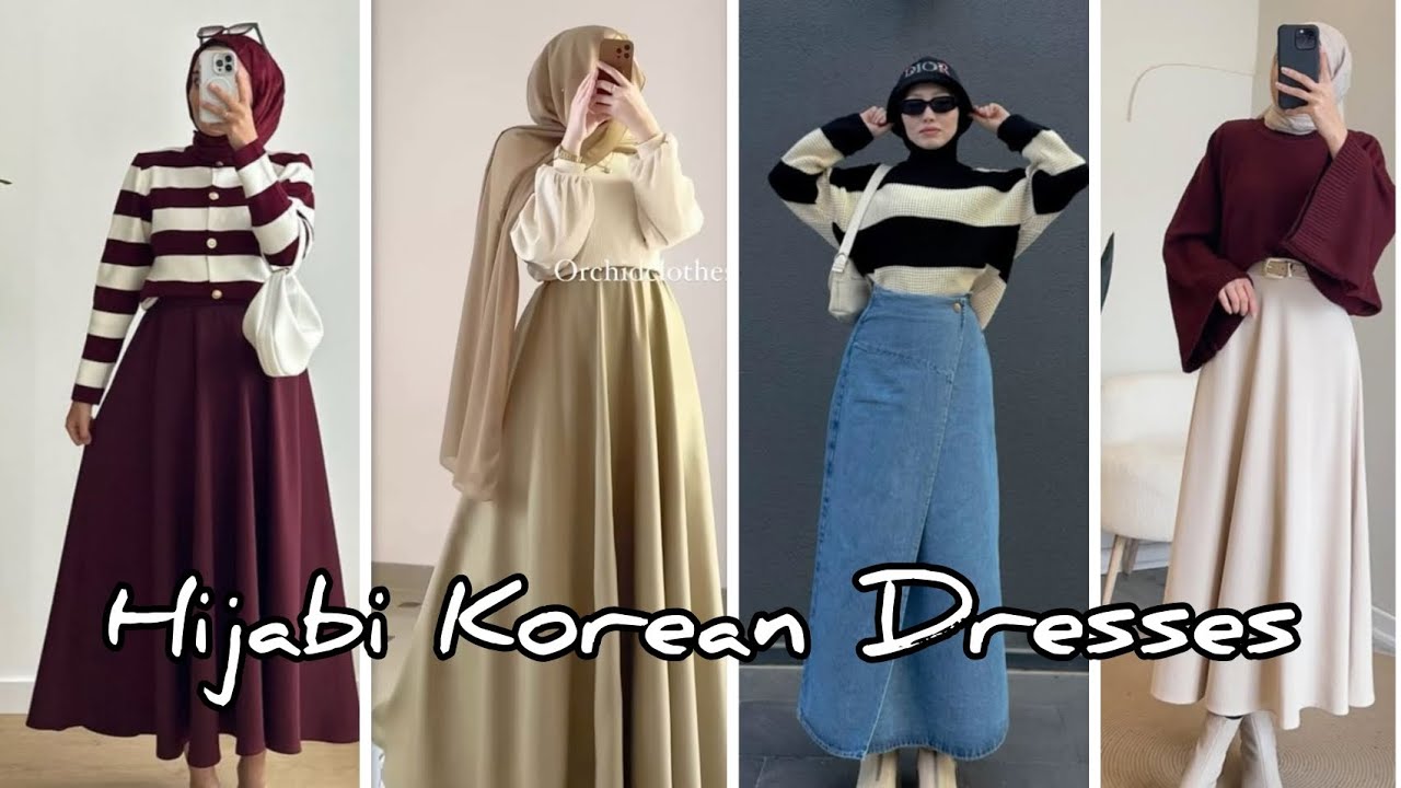 Hijabi Korean outfits for girls|| Hijab styles for modern dress👗#fashion #hijabstyle #trending 