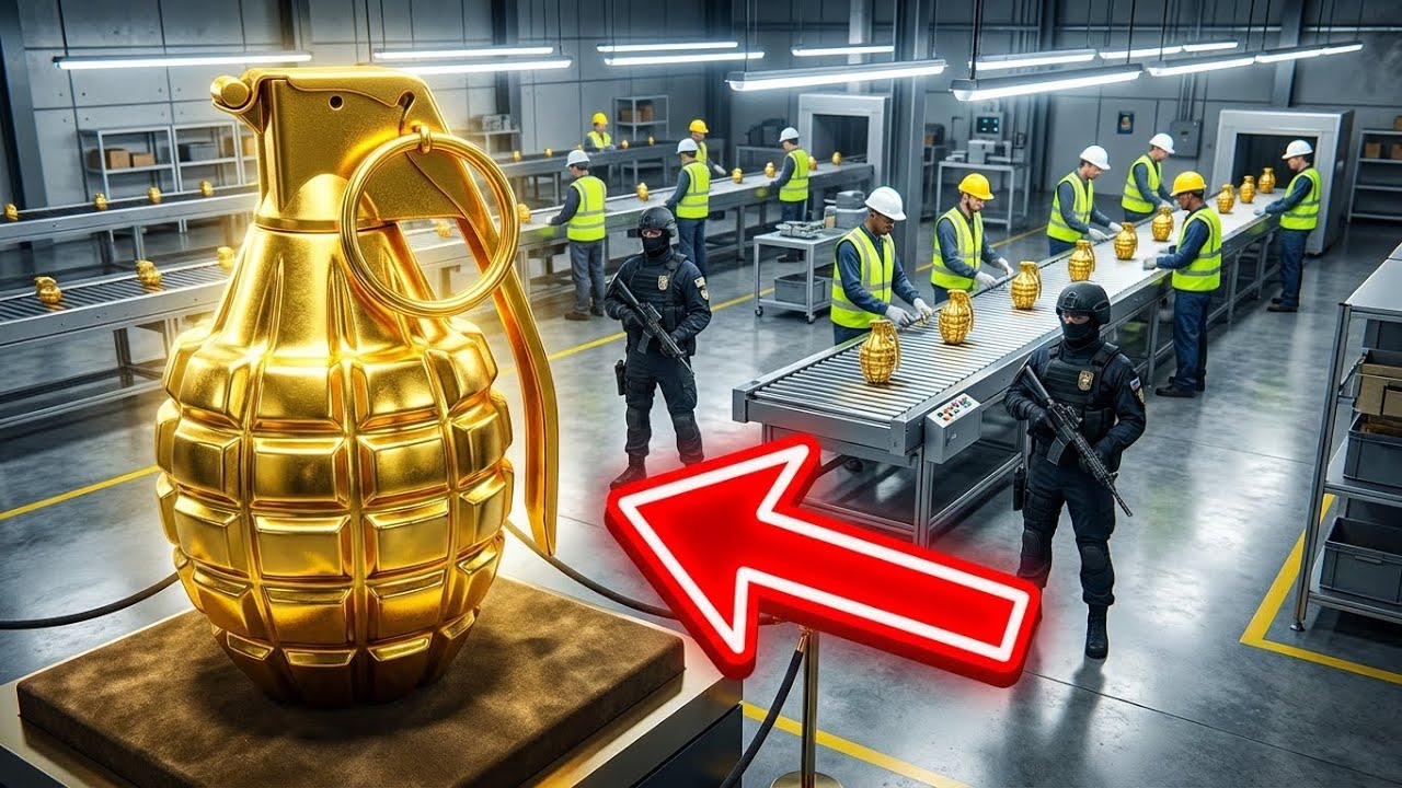 Inside the 24K Gold Factory – M67 Fragmentation Grenade in Solid Gold Display