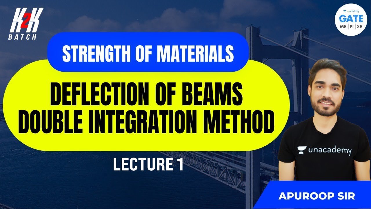 Deflection of Beams - Double Integration Method  | L 1 | Strength of Materials | Apuroop Sir