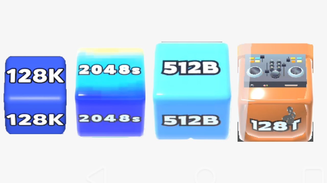 Jelly Run 2048 Quad Gameplay | Epic Merge Race | 128K vs 2048S vs 512B vs 128T 