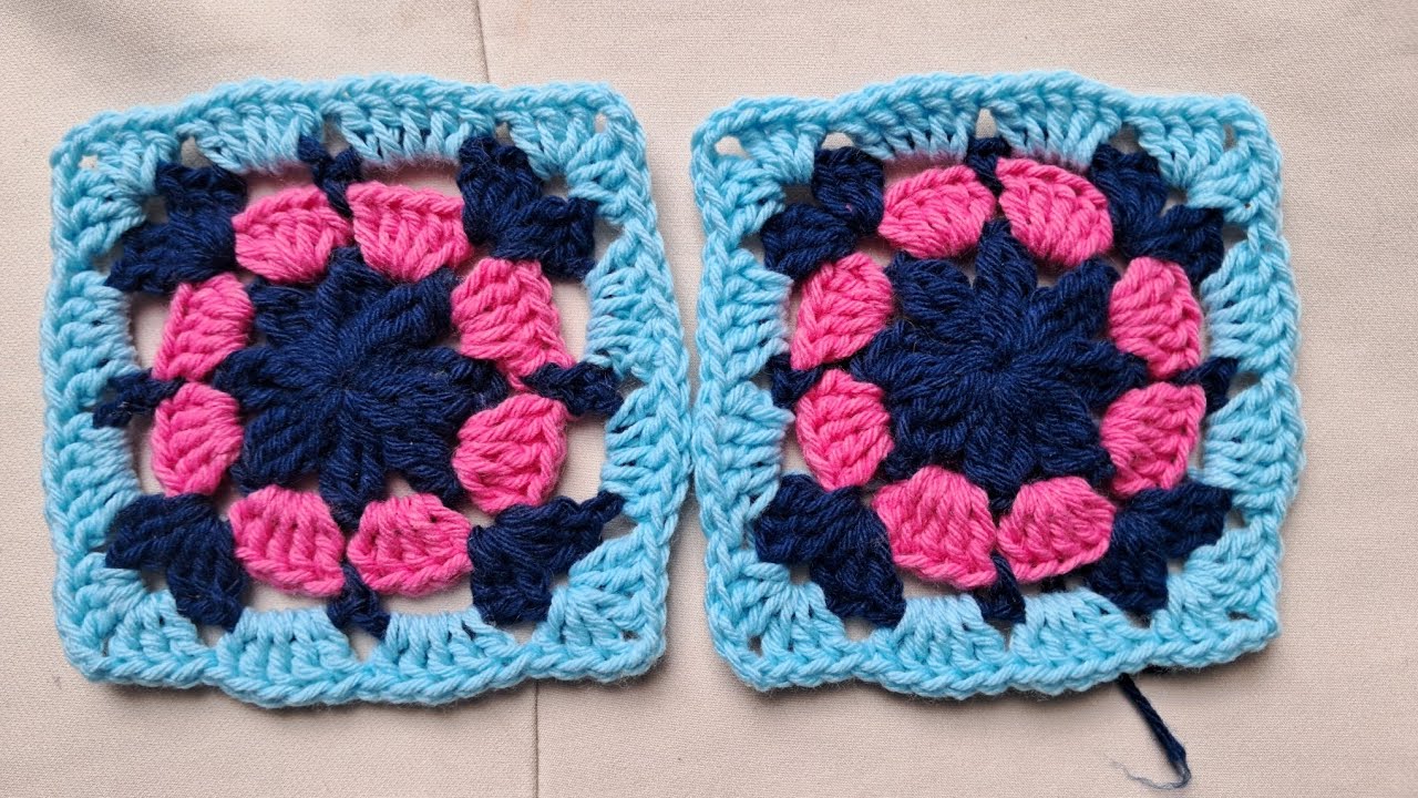 Hermoso cuadrado básico tejido a crochet paso a paso 