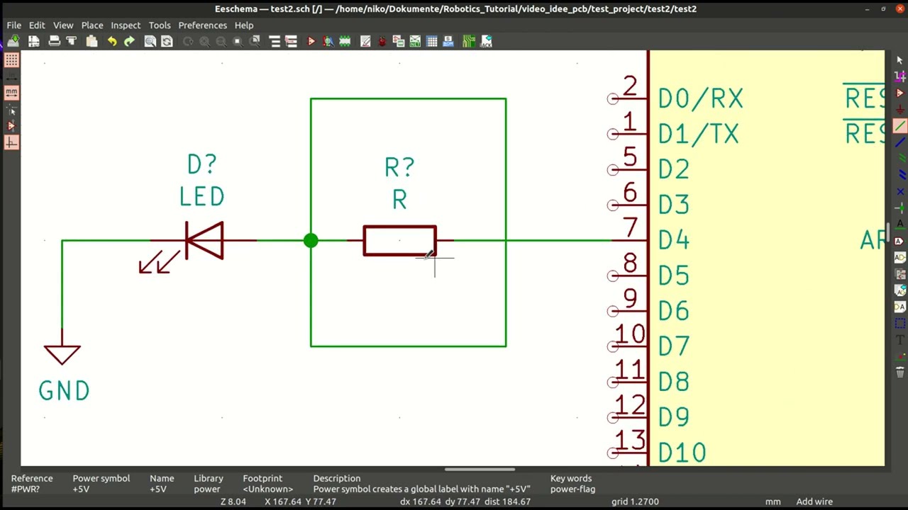 Schaltplan - KiCAD-Tutorial 2/3 - Von der Idee zum PCB