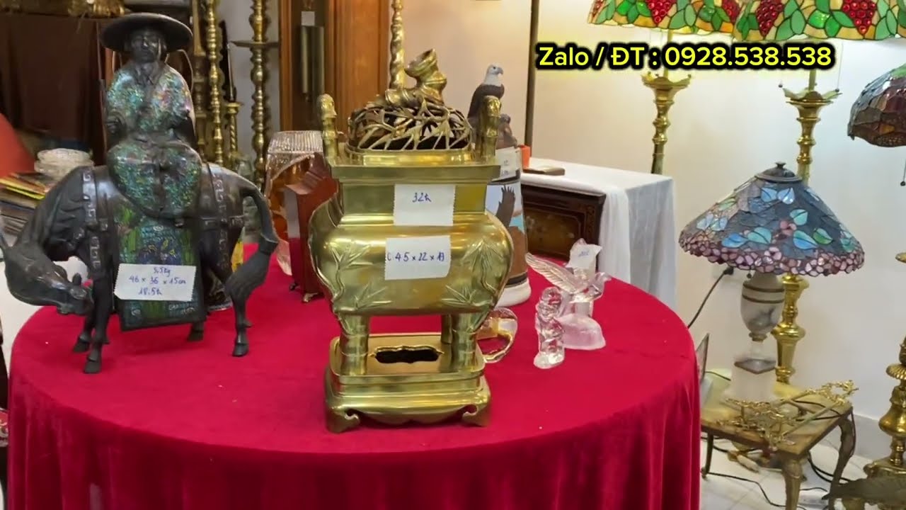 Phiên XẢ HÀNG số 12 - Đỉnh trúc cổ của Huế hồi hương - Tượng Lão Tử Pháp lam cổ - Chậu đồng cổ Nhật