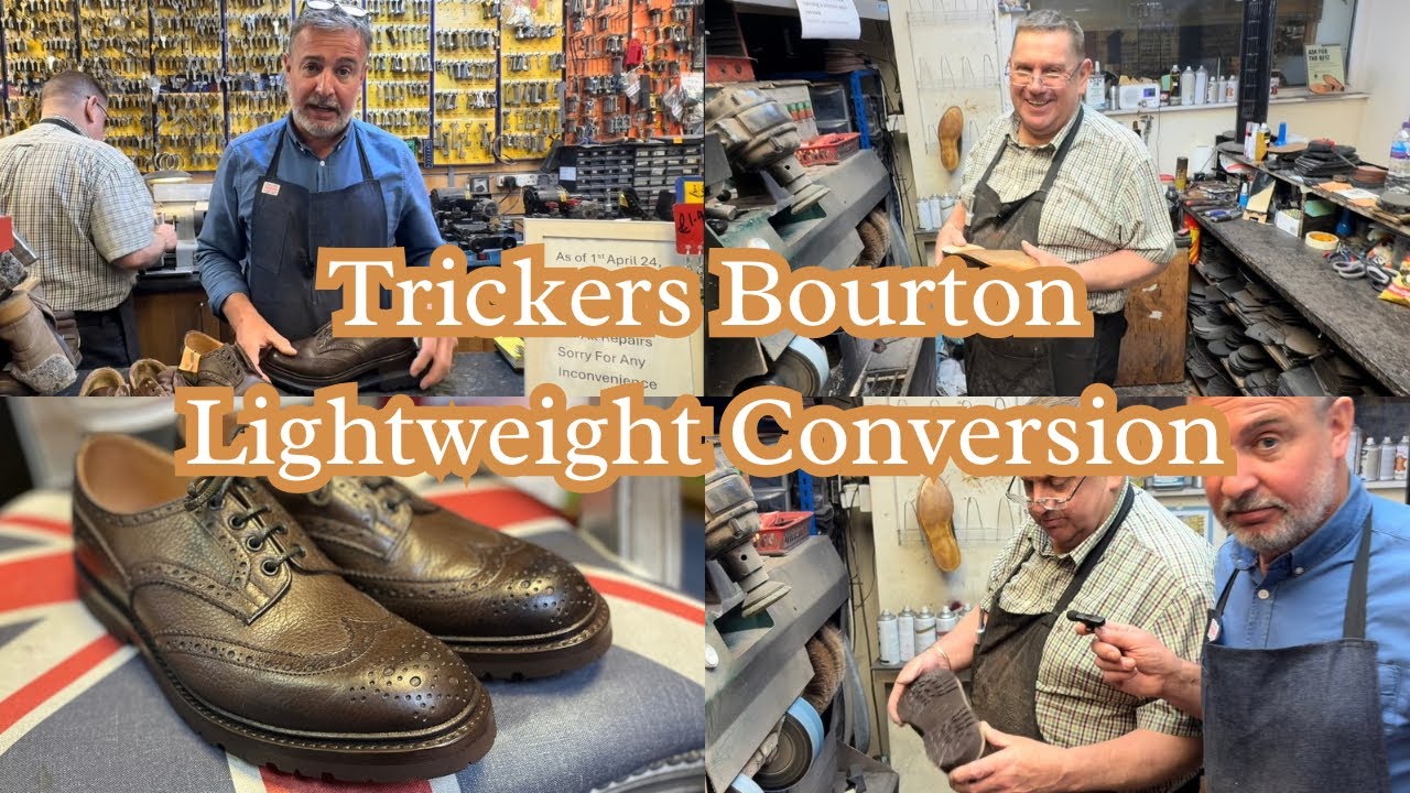 Подошва Bourton от Tricker с Vibram 9108 | Облегченная и комфортная переделка | Ремонт обуви-броги