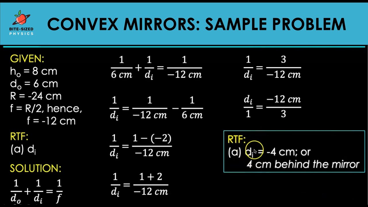 How to solve convex mirror problems | Physics