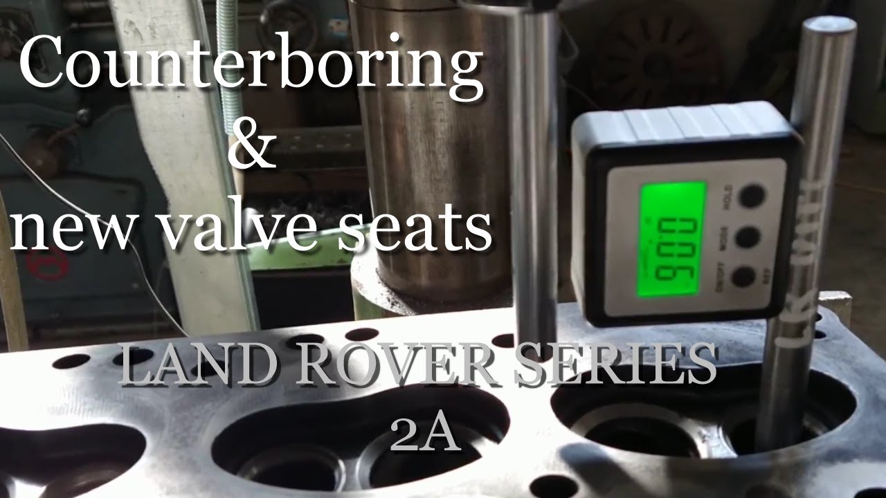 Making a counterbore and mounting intake valve seats on jig-mill