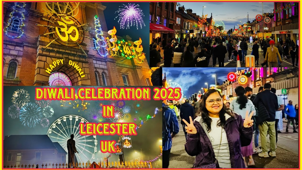 DIWALI 2025 Celebration in Leicester 🇬🇧 UK| Biggest Festival of Lights | Indian Festival Vlog