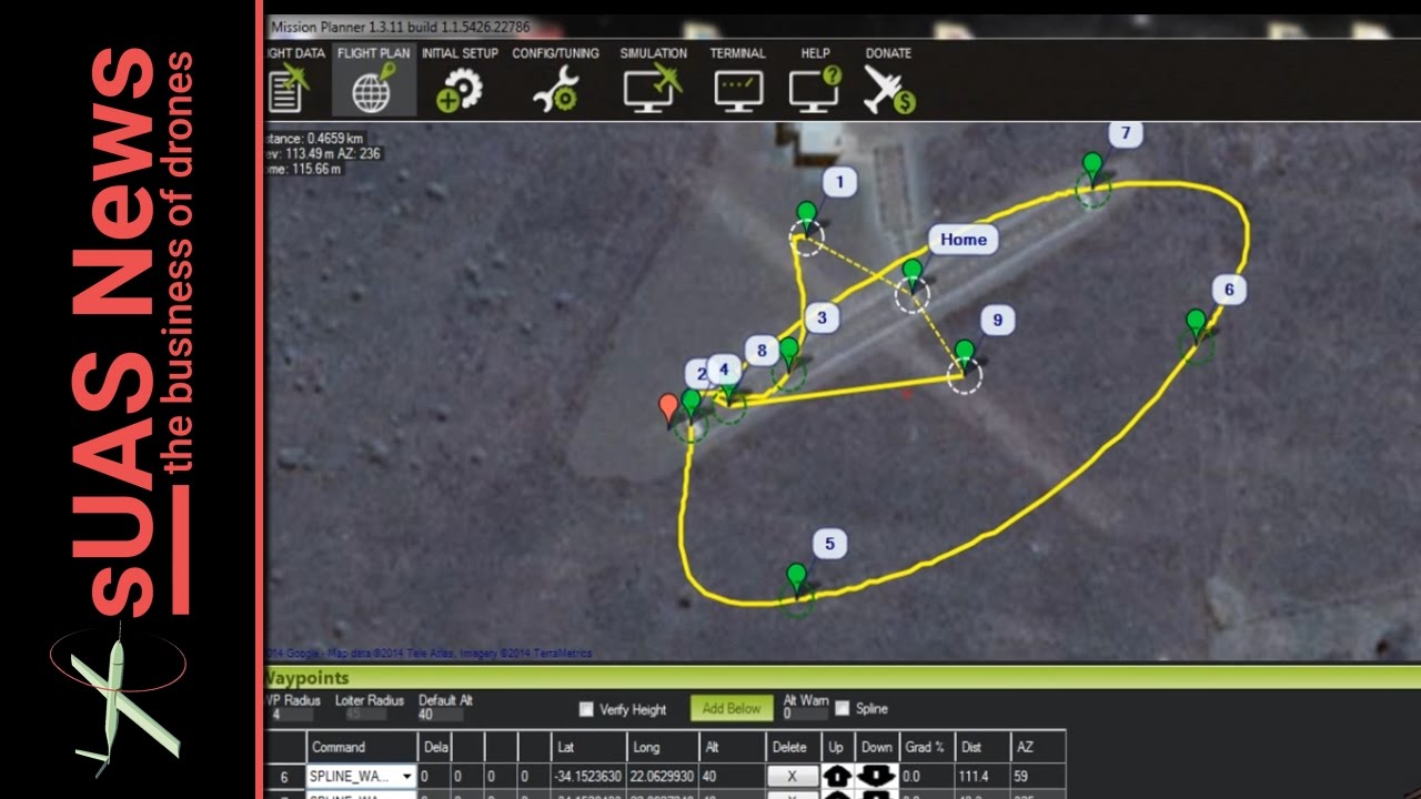 Arducopter 3.2 Spline waypoints & new ROI setup Demonstration