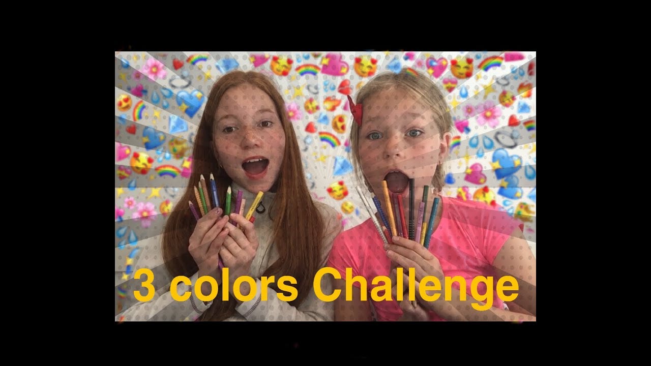 3 colors challenge 🎨💛 med lillesøster 🌻