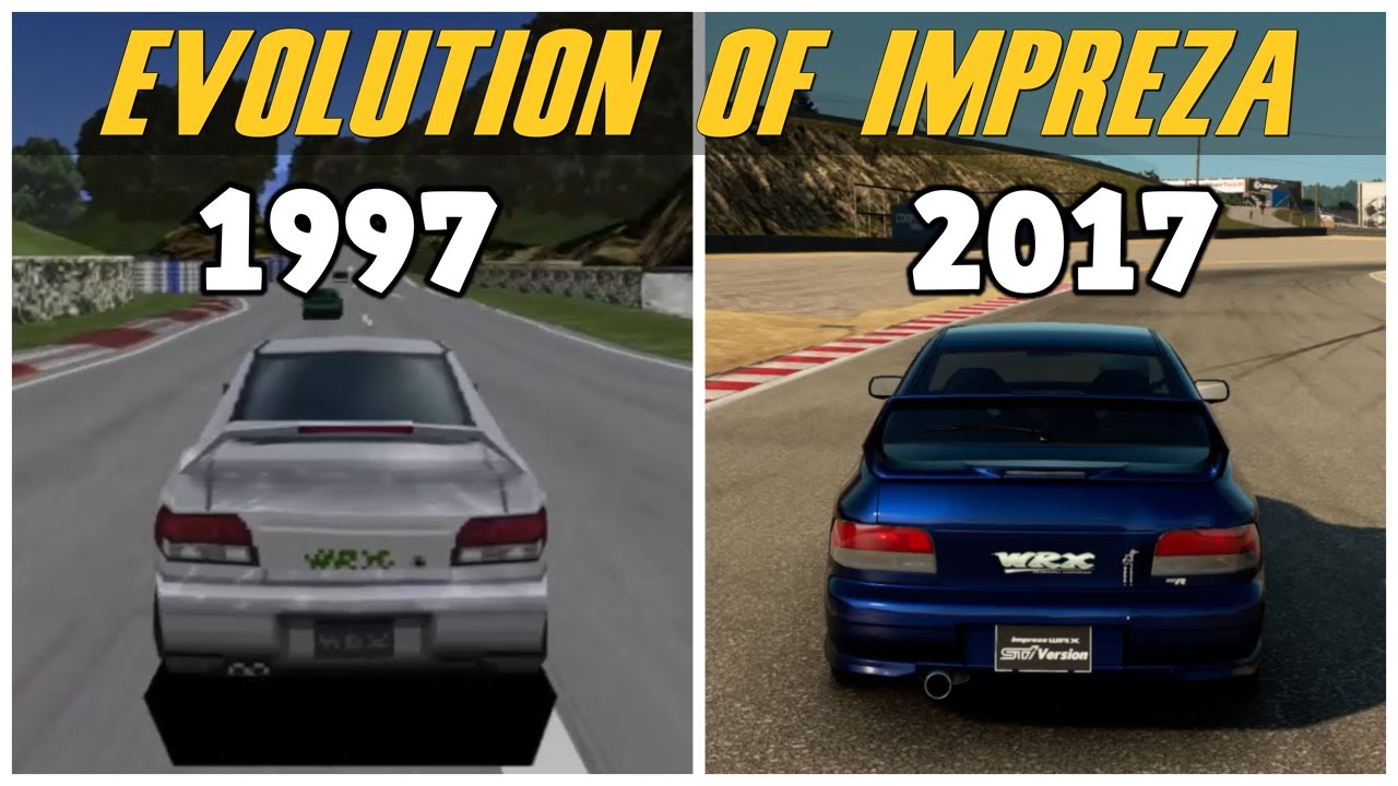 Evolution of Subaru Impreza WRX STI (mk1) in Gran Turismo