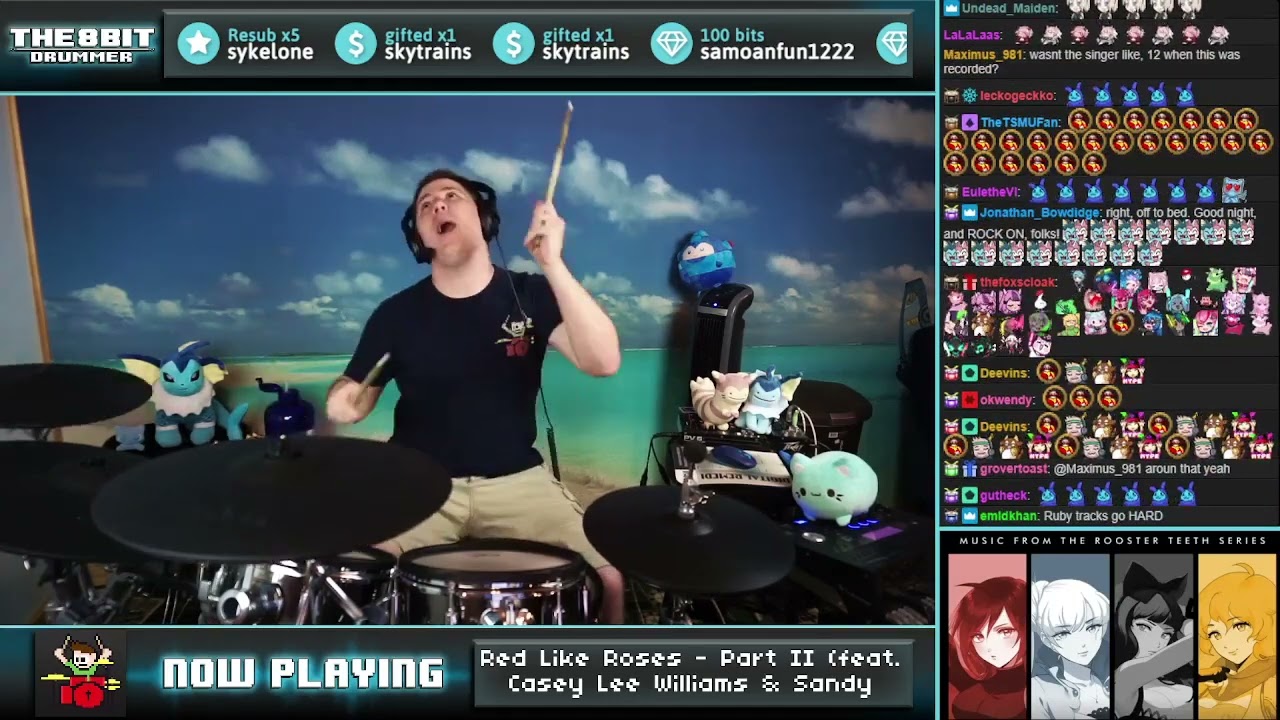 The8BitDrummer plays of Red Like Roses - Part II (feat. Casey Lee Williams & Sandy Casey)