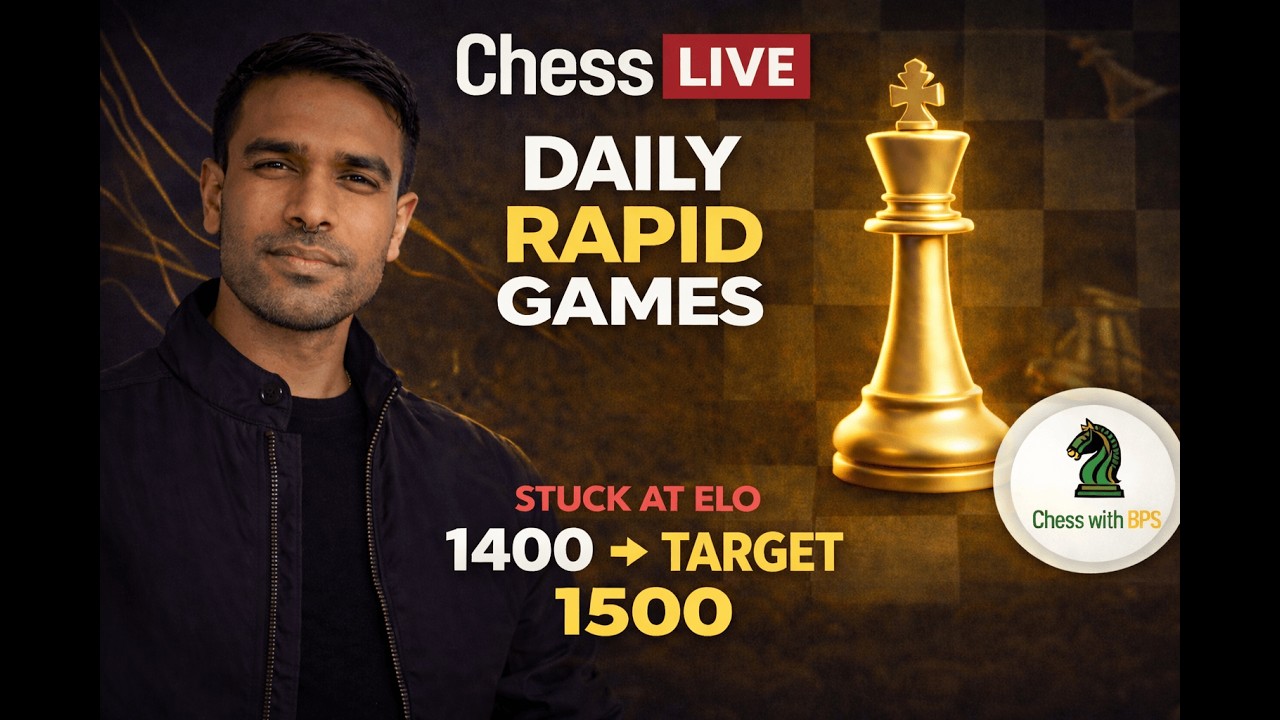 H4R 🔥 Day 23 RAPID | Road to ELO 1500 Rating | Live Rapid Chess Climb ♟️| Chess with BPS