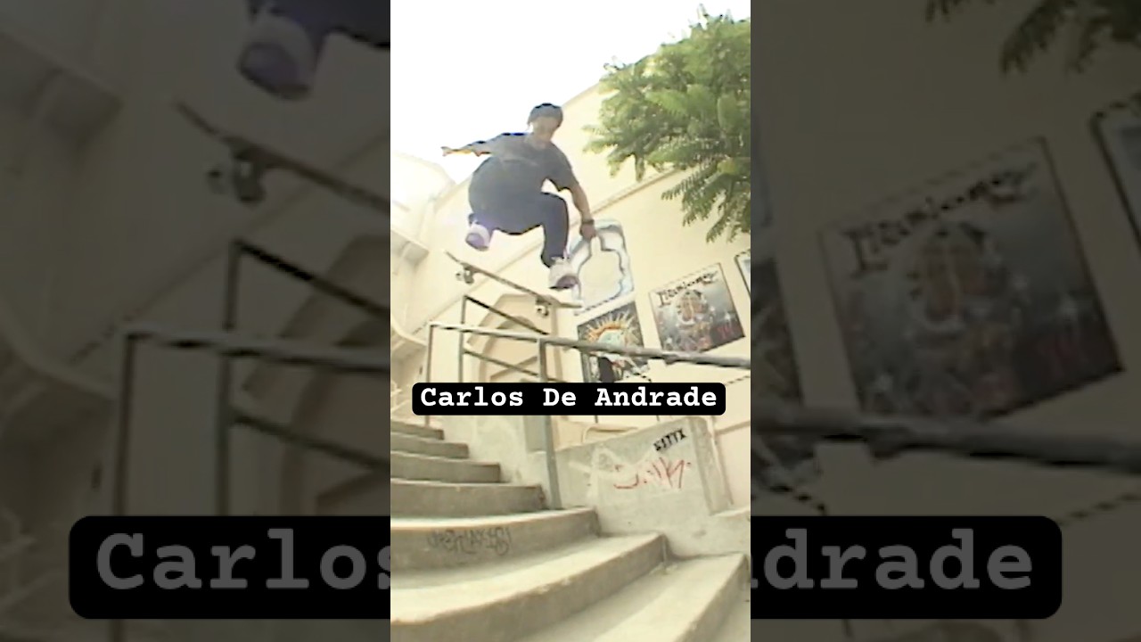 Carlos De Andrade Kickflip Crook Rail