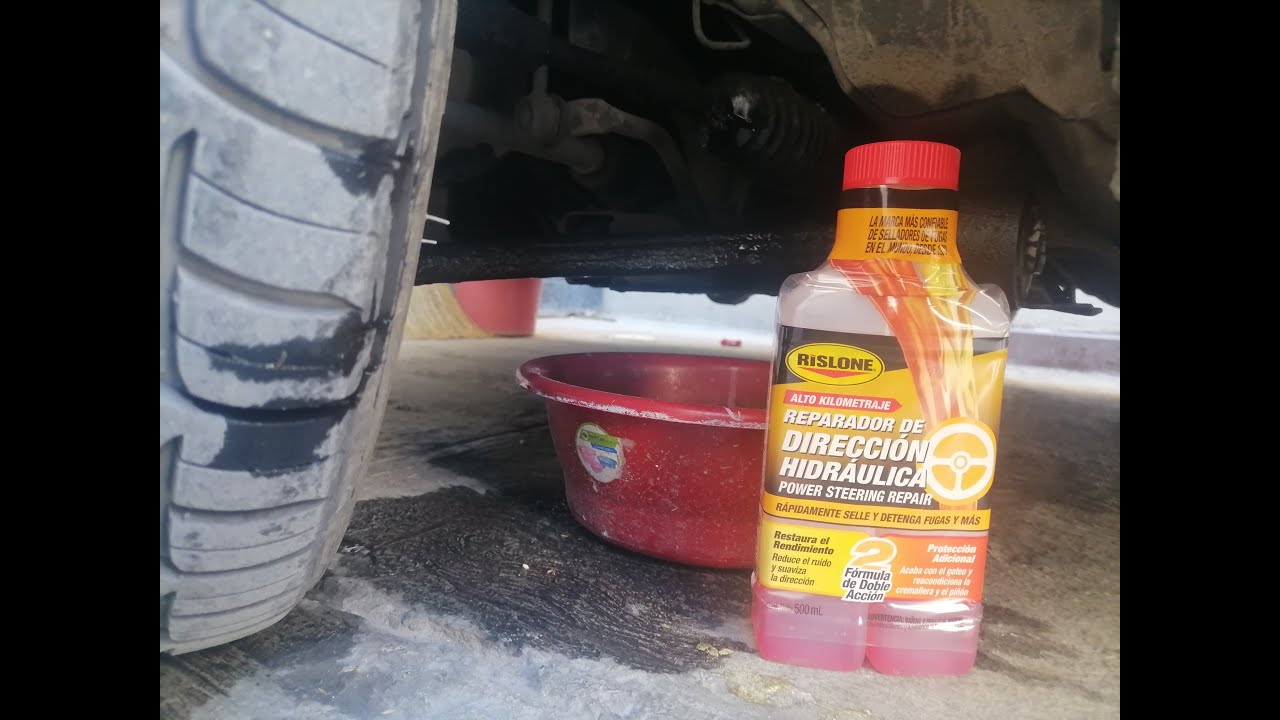 Como aplicar sellador de fugas de direccion hidráulica rislone.