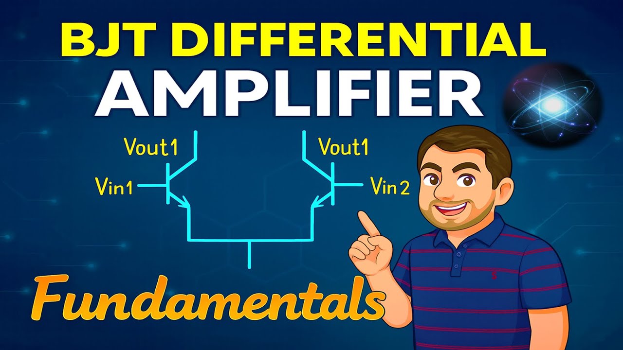 Fundamentals of BJT Differential Amplifiers 🚀 Common-Mode & Diff-Mode Gains, CMRR & I/O Impedances 👍