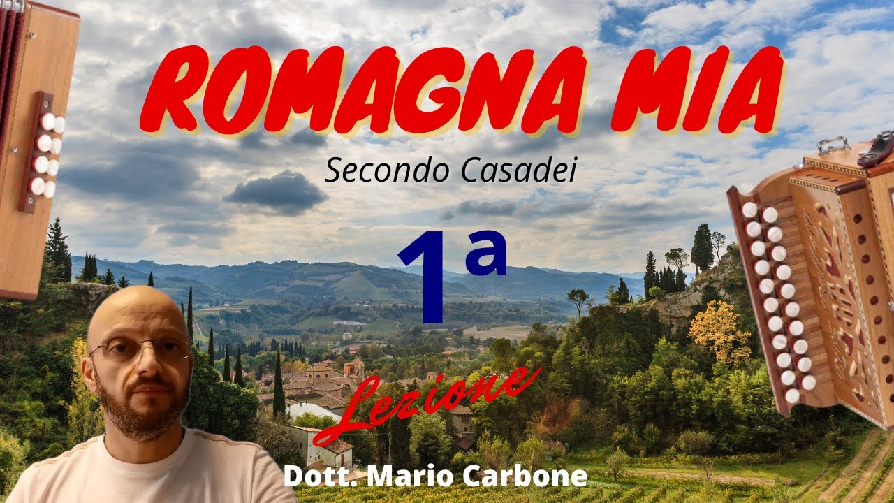 8 bassi - 1a Lezione -  ROMAGNA MIA  - Accordion diatonic organetto