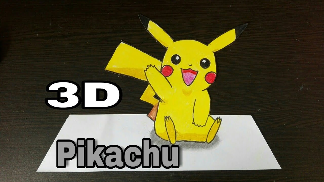 Drawing 3D Pikachu