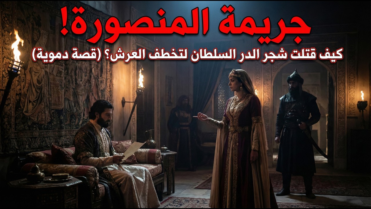 جريمة المنصورة! كيف قتلت شجر الدر السلطان توران شاه لتخطف العرش؟ قصة دموية 🗡️👑