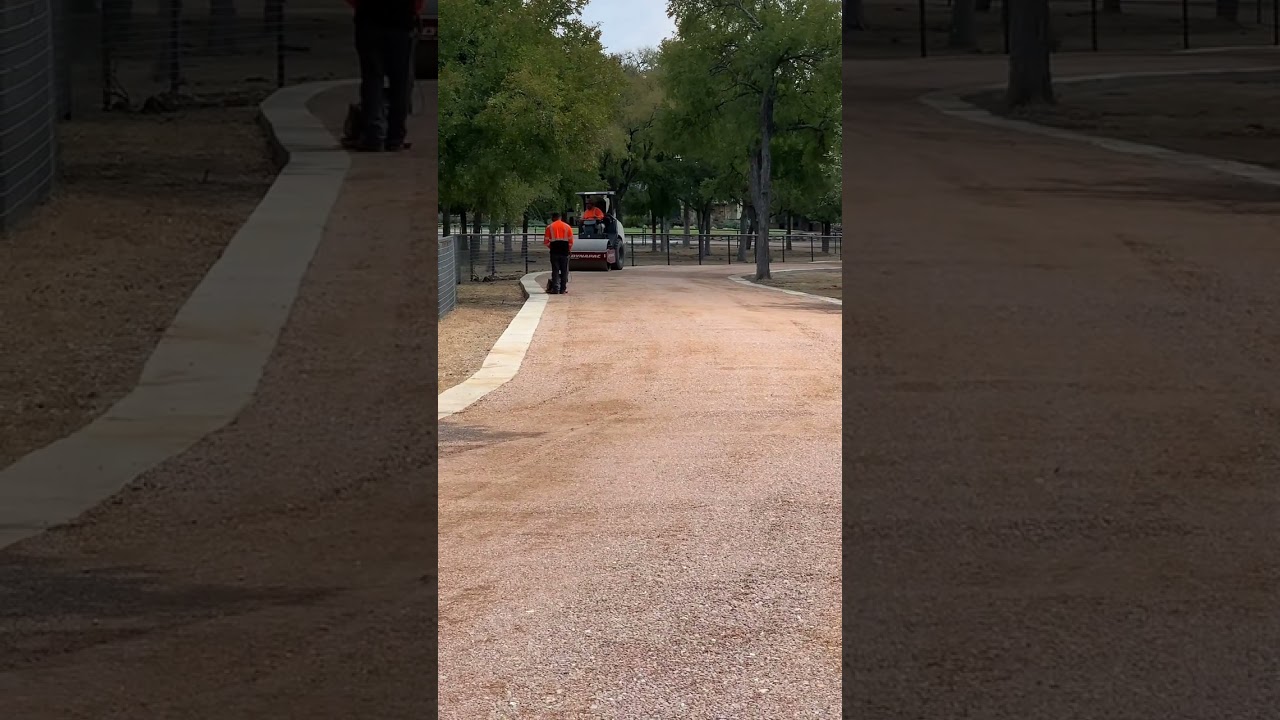 🚧✨ Quality Matters: When it comes to granite driveways, compaction is key! 💎🏡 Using precision and la