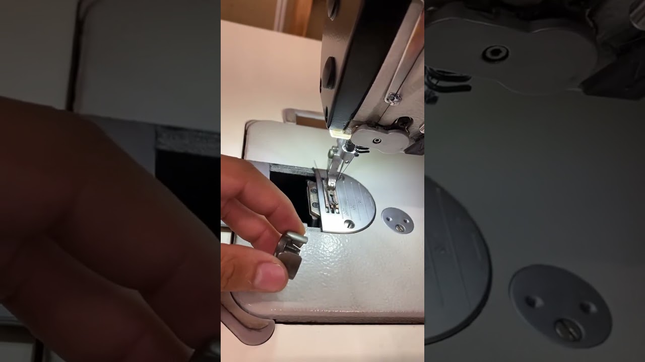 Cómo colocar bobina de manera correcta en máquina recta industrial #sewing #diy #costura