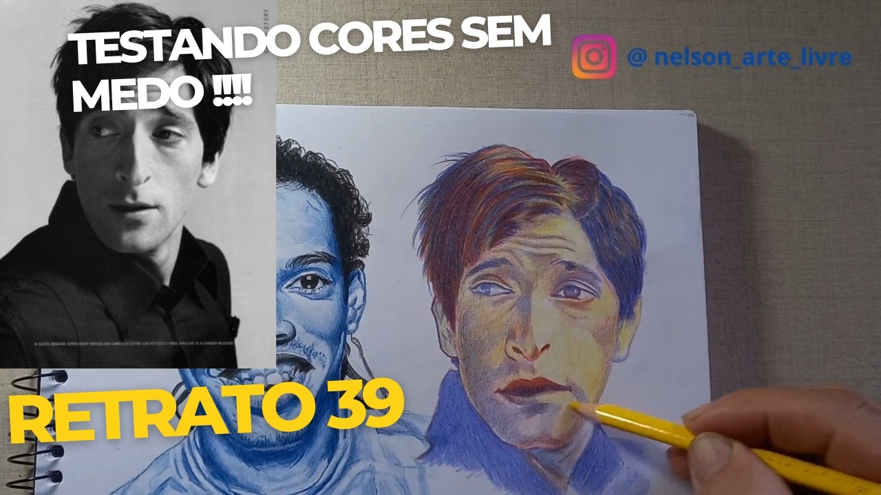 Testando cores sem medo retrato 39 | #desenho #desenhoamaolivre #drawing #art #desenhoiniciante