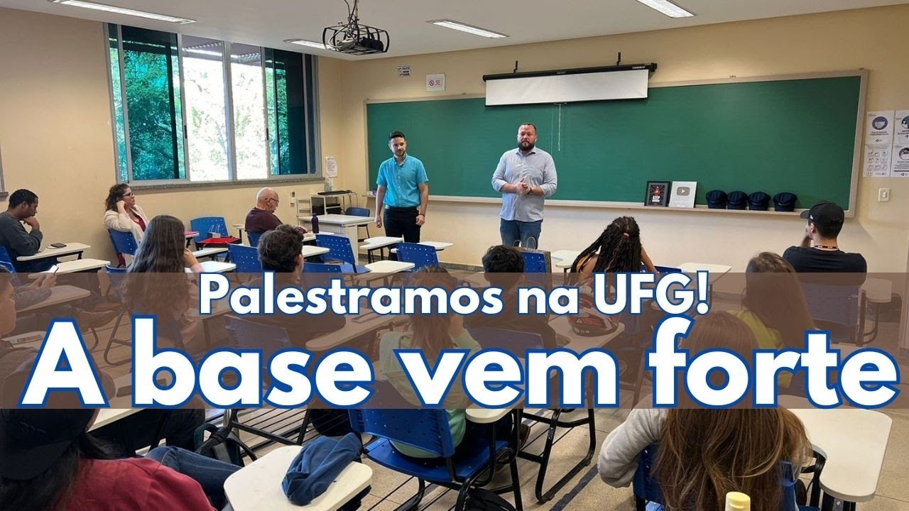 Visitando alunos da AGRONOMIA na UFG - Palestra com a turma de calouros