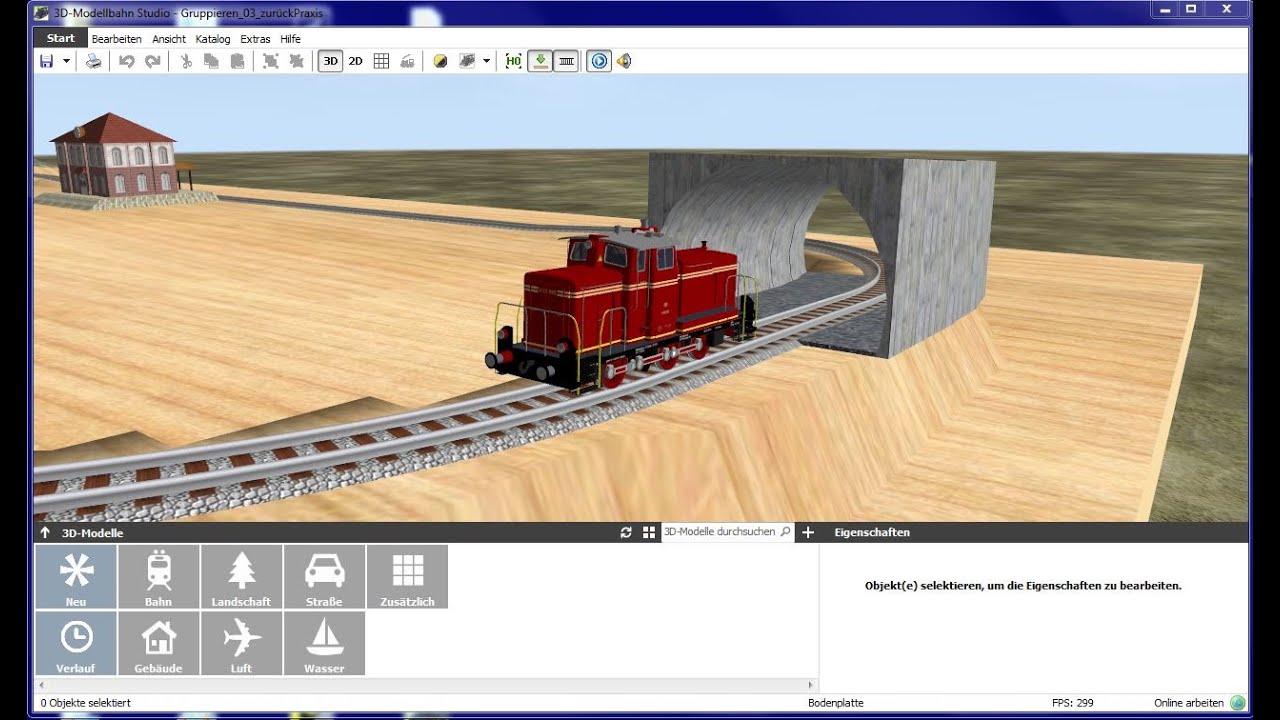 3D-Modellbahn Studio 04 Gruppieren