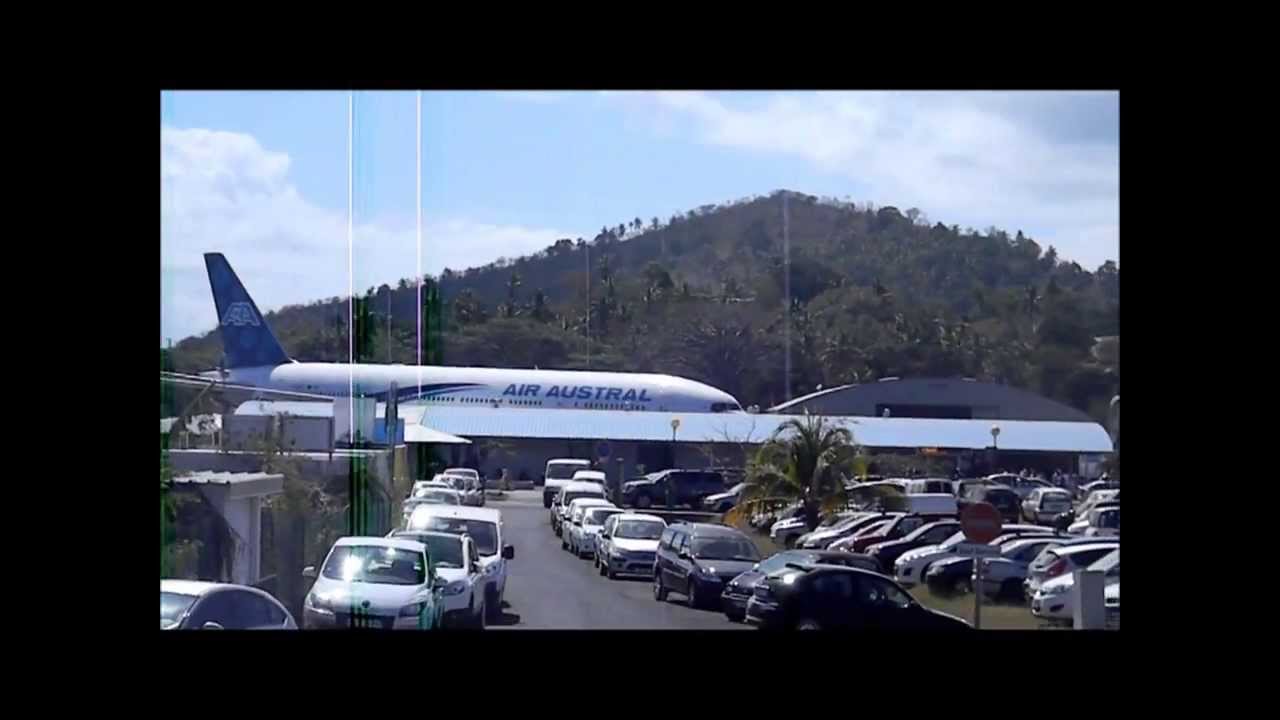 landing Air austral (b777/b738) at Pamandzi Mayotte