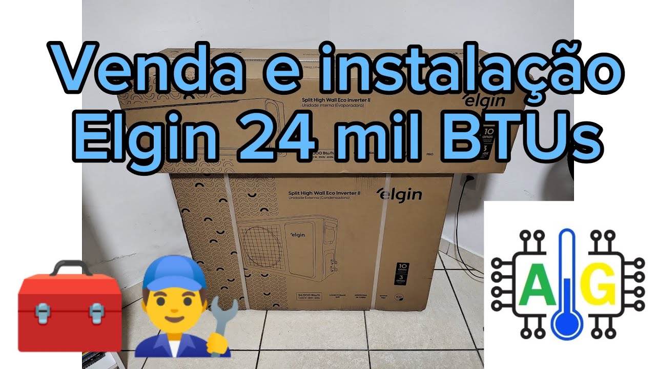Venda e instalação nova Elgin 24 mil BTUs inverter com fluido refrigerante R32