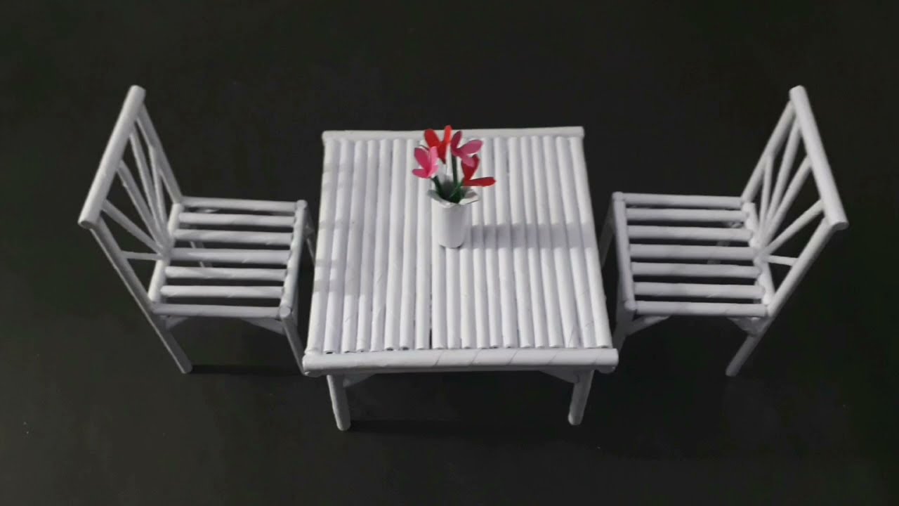 Mini Paper Table & Chair | Paper Craft / mini Paper furniture crafts