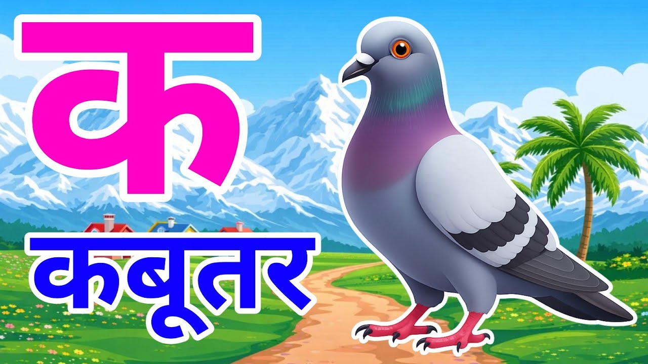 क से कबूतर, अ से अनार a se anaar k se kabutar I Hindi varnmala I ABCD क से कबूतर अ से अनार, for kids
