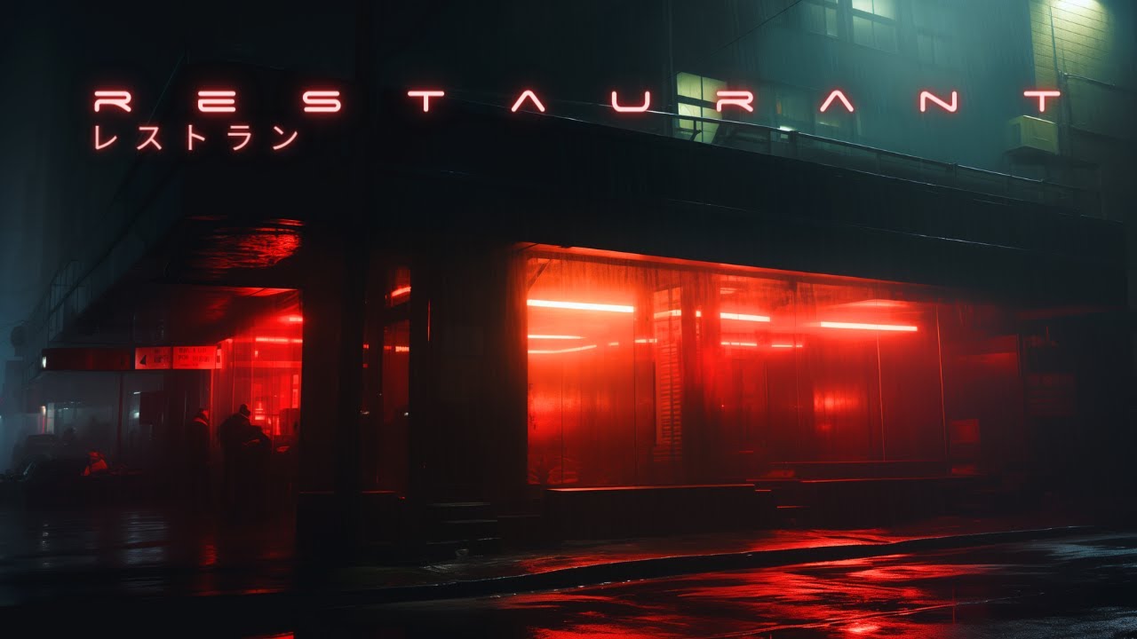 RESTAURANT - Blade Runner Ambience: PURE Cyberpunk Blues Ambient Music for Focus - Replicant Music