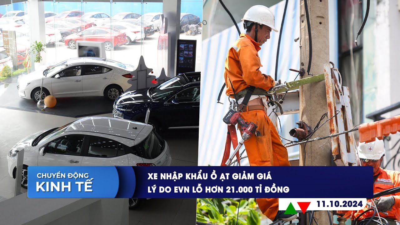 CHUYỂN ĐỘNG KINH TẾ ngày 11/10: Xe nhập khẩu ồ ạt giảm giá | Lý do EVN lỗ hơn 21.000 tỉ đồng