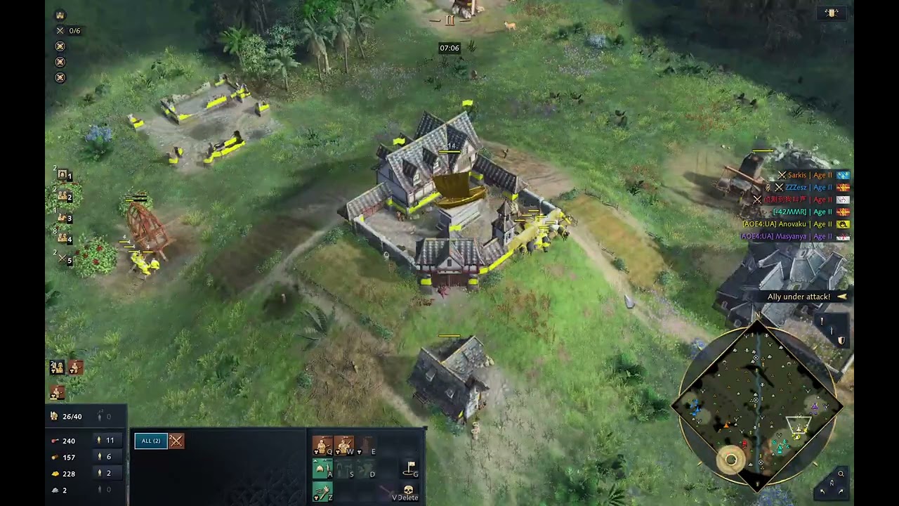 Нічна командна гра 2v3 AOE4_UA